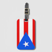 Flagge von Puerto Rico Gepäckanhänger (Vorderseite Vertikal)
