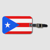 Flagge von Puerto Rico Gepäckanhänger (Vorderseite (Horizontal))