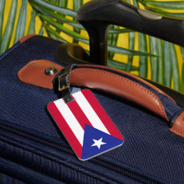 Flagge von Puerto Rico Gepäckanhänger