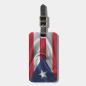 Flagge von Puerto Rico Gepäckanhänger (Vorderseite vertikal)