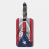 Flagge von Puerto Rico Gepäckanhänger (Rückseite vertikal)