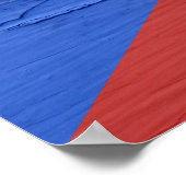 Flagge von Puerto Rico Gewitterter Farbe Poster (Ecke)