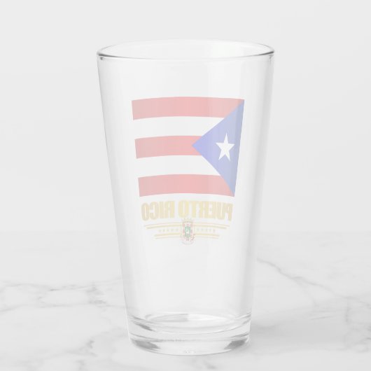 Flagge von Puerto Rico Glas (Rückseite)