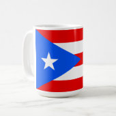 Flagge von Puerto Rico Kaffeetasse (Vorderseite Links)