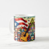 Flagge von Puerto Rico Kaffeetasse (Vorderseite Links)