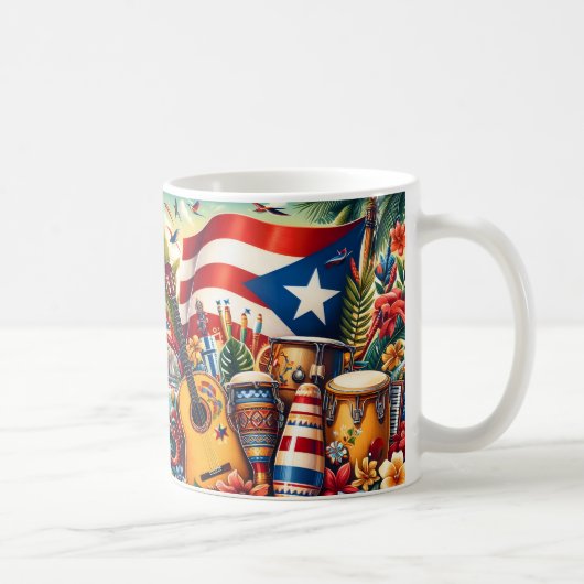 Flagge von Puerto Rico Kaffeetasse (Rechts)