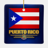 Flagge von Puerto Rico Keramikornament (Rückseite)