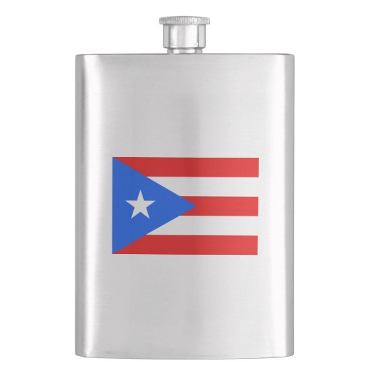 Flagge von Puerto Rico Klassischer Kolben Flachmann (Vorderseite)