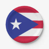 Flagge von Puerto Rico Pappteller (Vorderseite)