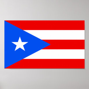 Flagge von Puerto Rico Poster