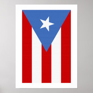 Flagge von Puerto Rico Poster