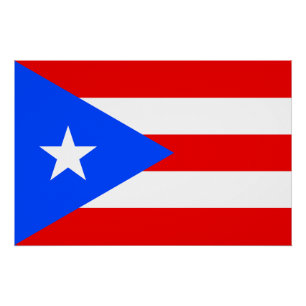Flagge von Puerto Rico Poster