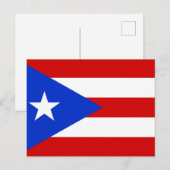 Flagge von Puerto Rico Postkarte (Vorne/Hinten)