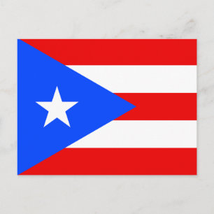 Flagge von Puerto Rico Postkarte