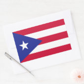 Flagge von Puerto Rico Rechteckiger Aufkleber (Umschlag)