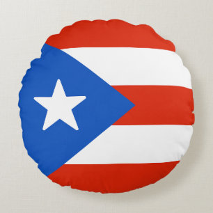 Flagge von Puerto Rico Rundes Kissen