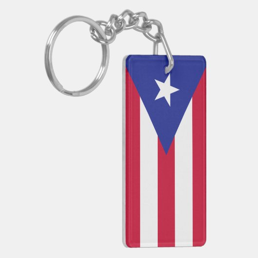 Flagge von Puerto Rico Schlüsselanhänger (Vorderseite links)