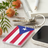 Flagge von Puerto Rico Schlüsselanhänger (Vorderseite rechts)