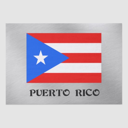 Flagge von Puerto Rico Seidenpapier (Vorderseite)