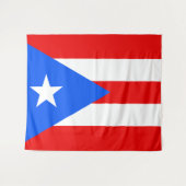 Flagge von Puerto Rico Wandteppich (Vorderseite (Horizontal))
