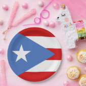Flagge von Puerto- Ricothema Pappteller (Party)