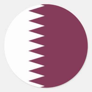 Flagge von Qatar-Aufkleber Runder Aufkleber