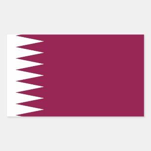 Flagge von Qatar Rechteckiger Aufkleber