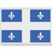 Flagge von Quebec Aufkleber (Vorderseite)