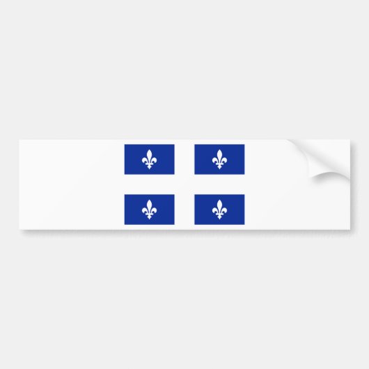 Flagge von Quebec Autoaufkleber (Vorne)