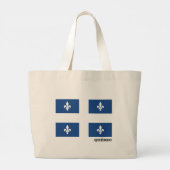 Flagge von Québec, Canada Trucker Hat Jumbo Stoffbeutel (Rückseite)
