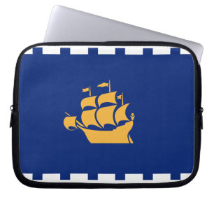 Flagge von Québec City Laptop-Hülle Laptopschutzhülle