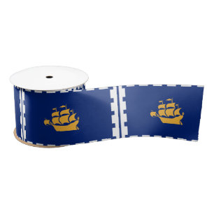 Flagge von Quebec City Satin Ribbon Satinband