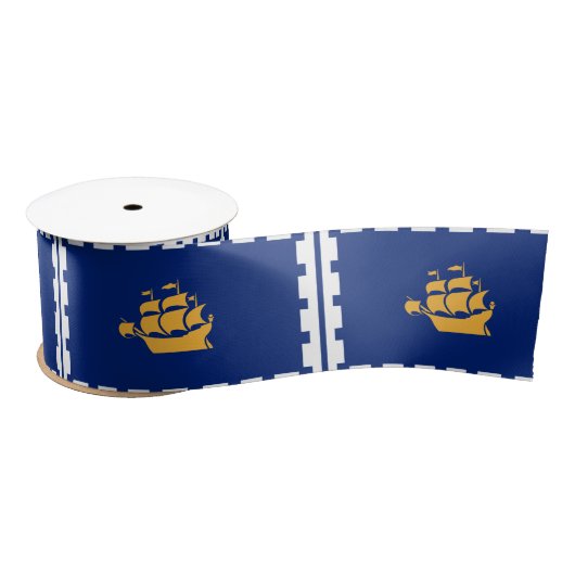 Flagge von Quebec City Satin Ribbon Satinband (Spule)