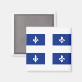 Flagge von Quebec Magnet (Vorderseite/Rückseite)