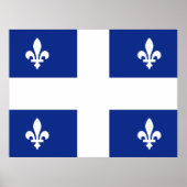Flagge von Quebec Poster (Vorne)