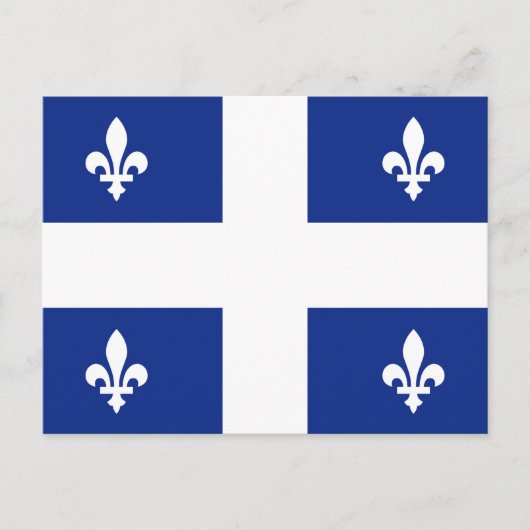 Flagge von Quebec Postkarte (Vorderseite)