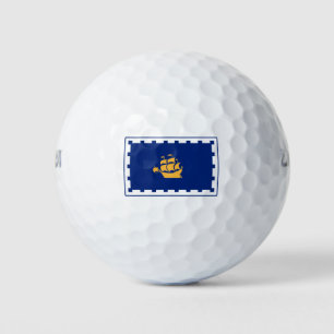 Flagge von Québec (Québec, Kanada) Golfball