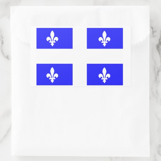 Flagge von Quebec Rechteckiger Aufkleber (Tasche)