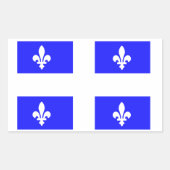 Flagge von Quebec Rechteckiger Aufkleber (Vorderseite)