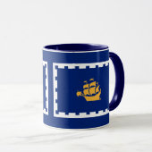 Flagge von Québec-Stadt Tasse (VorderseiteRechts)