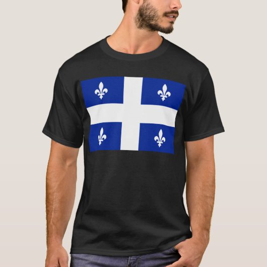 Flagge von Quebec T-Shirt (Vorderseite)