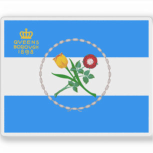 Flagge von Queens, New York, USA Aufkleber