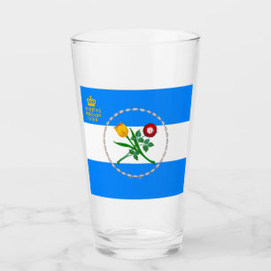 Flagge von Queens (Stadtbezirk von New York) Glas