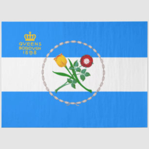 Flagge von Queens (Stadtbezirk von New York) Seidenpapier
