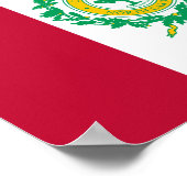 Flagge von Raleigh, North Carolina Poster (Ecke)