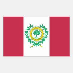 Flagge von Raleigh, North Carolina Rechteckige Sti Rechteckiger Aufkleber