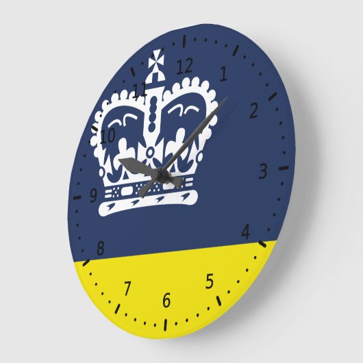 Flagge von Regina, Saskatchewan Große Wanduhr (Winkel)