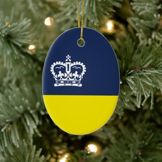 Flagge von Regina, Saskatchewan Keramik Ornament (Baum)
