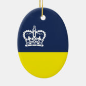 Flagge von Regina, Saskatchewan Keramik Ornament (Hinten)