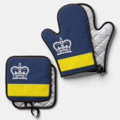 Flagge von Regina, Saskatchewan Ofenhandschuh & Topflappen-Set (Vorderseite/Rückseite)